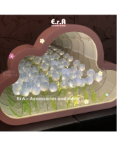 [Tự Làm - Làm Sẵn] Đèn Tulip Hình Đám Mây Gương - belovedbeyond.com