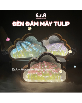 [Tự Làm - Làm Sẵn] Đèn Tulip Hình Đám Mây Gương - belovedbeyond.com