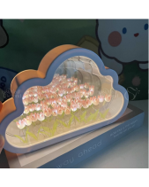 [Tự Làm - Làm Sẵn] Đèn Tulip Hình Đám Mây Gương - belovedbeyond.com