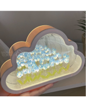 [Tự Làm - Làm Sẵn] Đèn Tulip Hình Đám Mây Gương - belovedbeyond.com