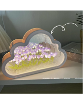 [Tự Làm - Làm Sẵn] Đèn Tulip Hình Đám Mây Gương - belovedbeyond.com