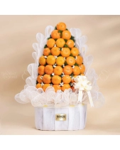 Tháp Quýt Tone Trắng Vàng Sang Trọng - belovedbeyond.com