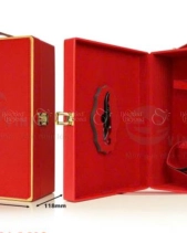 Hộp Da Đôi Đỏ Viền Vàng - belovedbeyond.com