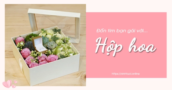 ĐỐN TIM NÀNG BẰNG HỘP HOA SINH NHẬT LÃNG MẠN - belovedbeyond.com