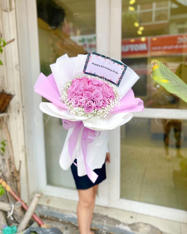 Bó Hoa Tone Hồng Ngọt Ngào - belovedbeyond.com