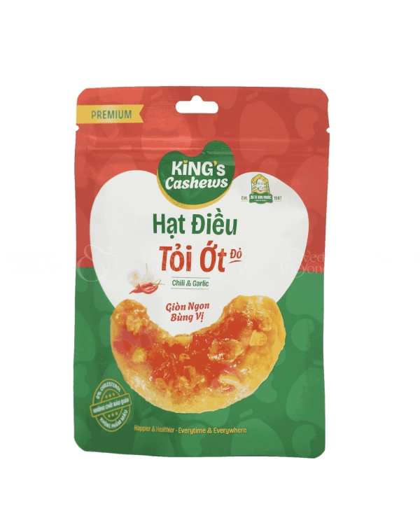 Hạt Điều Tỏi Ớt Đỏ Bà Tư Túi Zip 65G - belovedbeyond.com