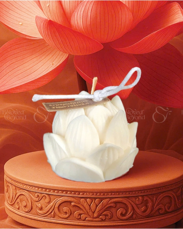 Nến Thơm Hoa Sen Trắng Ecolife - belovedbeyond.com