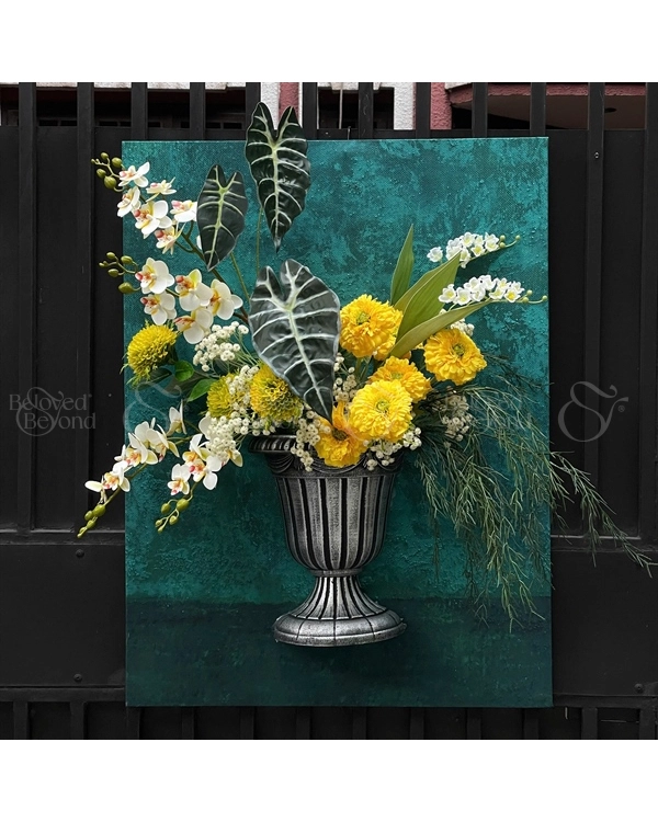 Tranh Hoa Lá Môn - Xanh Rêu - Lc - belovedbeyond.com