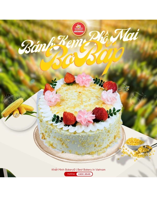 Bánh Kem Phô Mai Bơ Bắp (Truyền Thống) - belovedbeyond.com