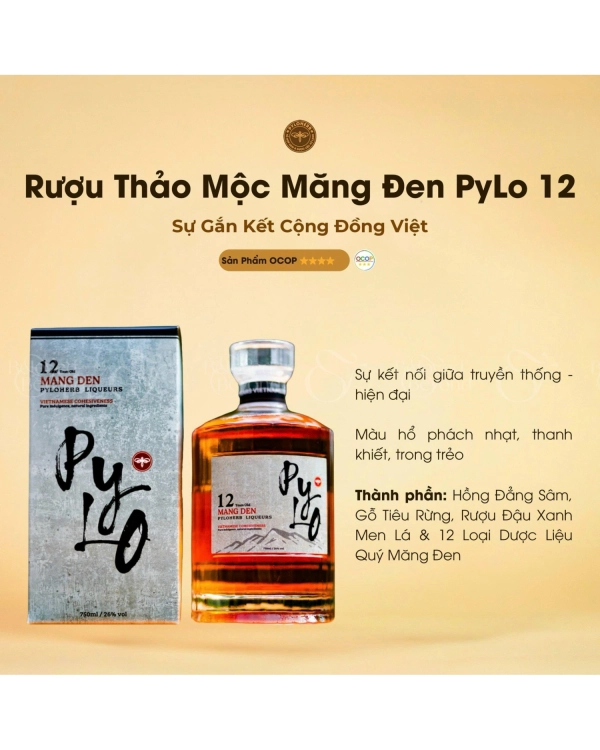 Rượu Thảo Mộc Măng Đen Pylo 12 Pylo - 750Ml - belovedbeyond.com