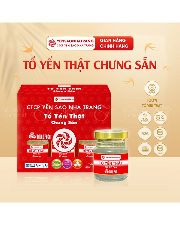 Tổ Yến Thật Chưng Sẵn - Đường Phèn 2,5G (Hộp 6) - belovedbeyond.com