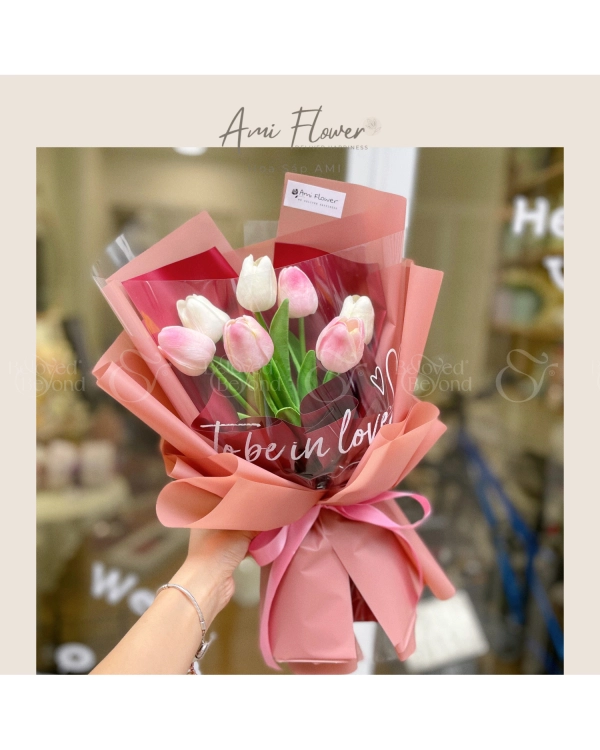 Bó Hoa Sáp Tulip Hồng 02 - belovedbeyond.com