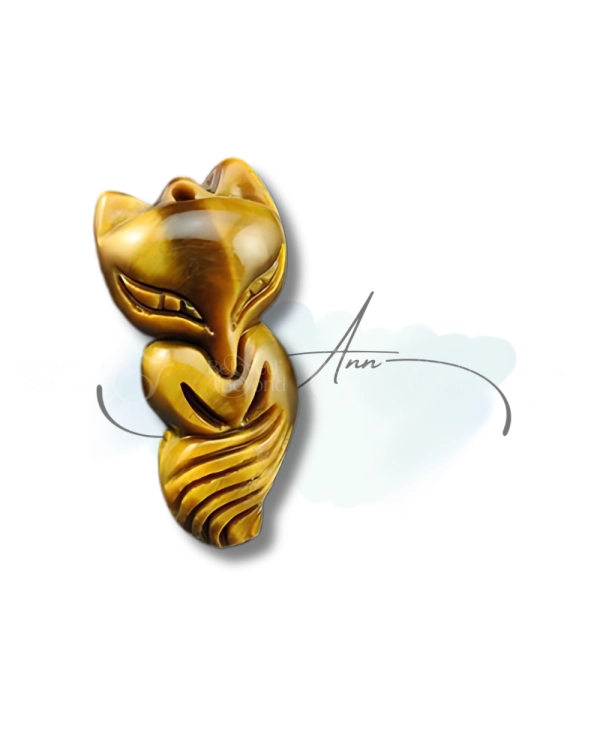 Mặt Dây Chuyền Hồ Ly Đá Mắt Hổ - belovedbeyond.com