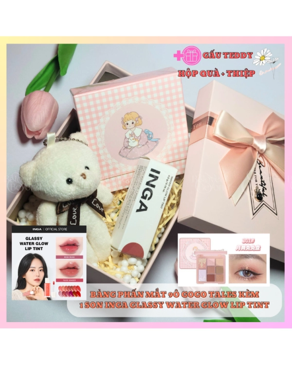 Hộp Quà Bảng Phấn Mắt 9Ô Gogo Tales Kèm Son Inga - belovedbeyond.com