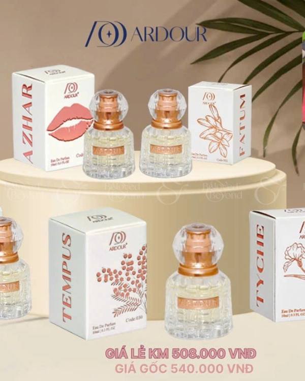 Combo 6 Chai Nước Hoa 10Ml Ardour - belovedbeyond.com