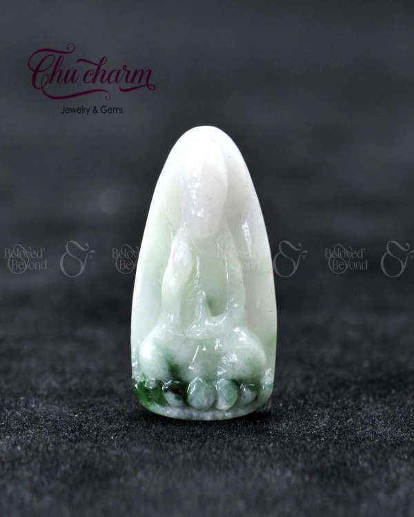 Mặt Tượng Quan Thế Âm Bồ Tát Ngọc Cẩm Thạch A - belovedbeyond.com