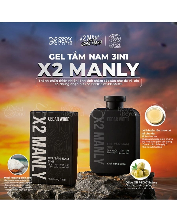 Sữa Tắm Nam X2 Manly - belovedbeyond.com