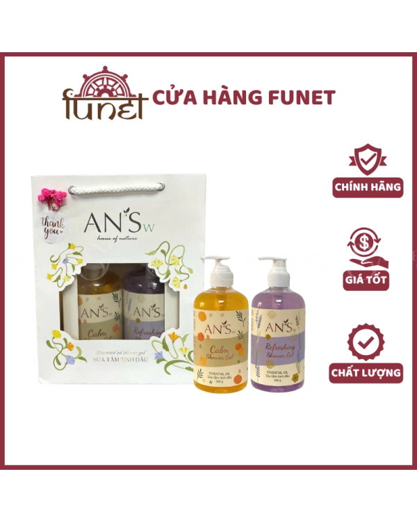 Hộp Quà Tặng Combo 2 Gel Tắm 500G An'sw - belovedbeyond.com