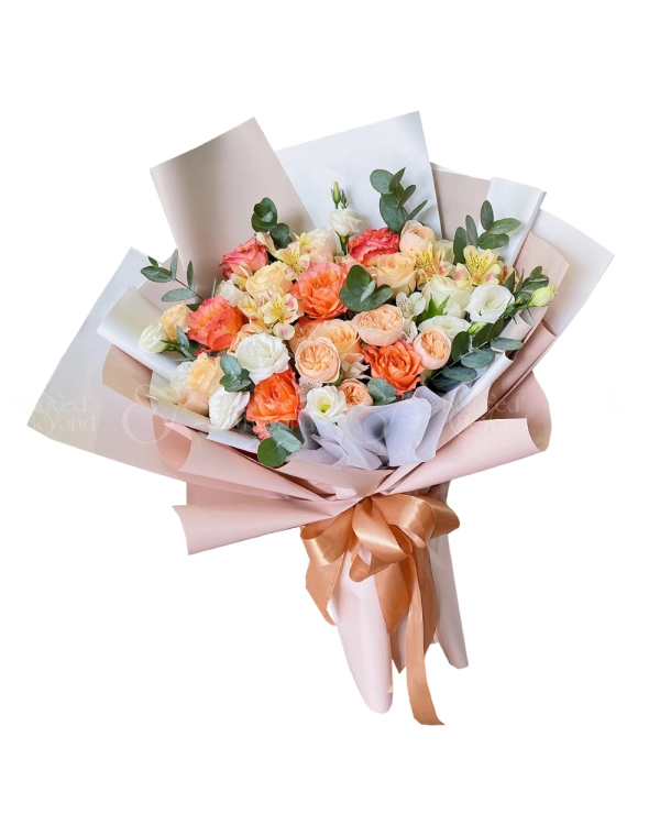 Bó Hoa Hồng Cam Ấm Áp - belovedbeyond.com