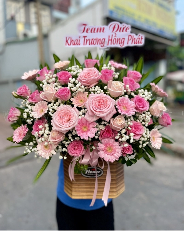 Giỏ Hoa - Song Hỷ Sn206 - belovedbeyond.com