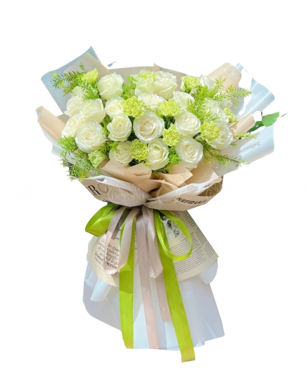 Bó Hoa Hồng Xanh - belovedbeyond.com