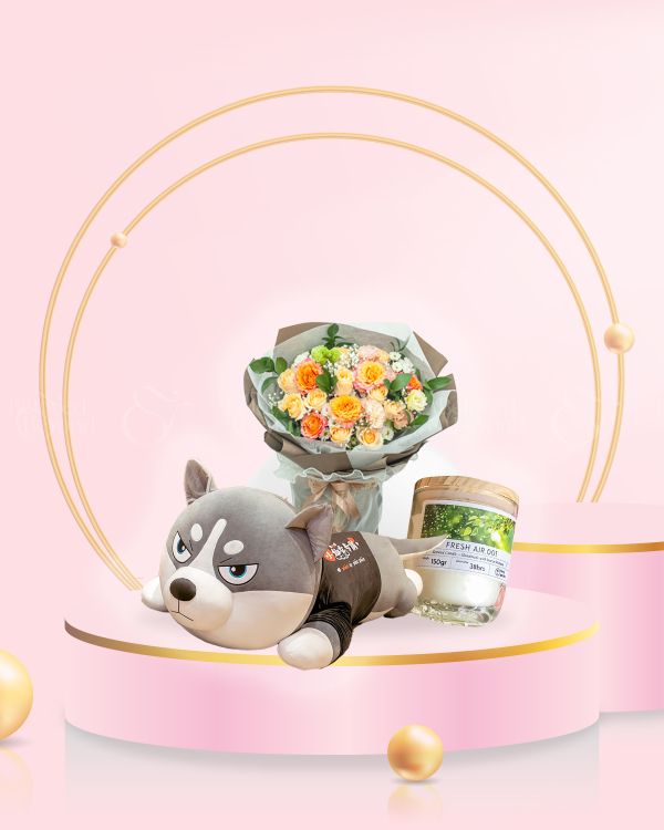 Forever 11 - Combo Hoa Nến Gấu - belovedbeyond.com