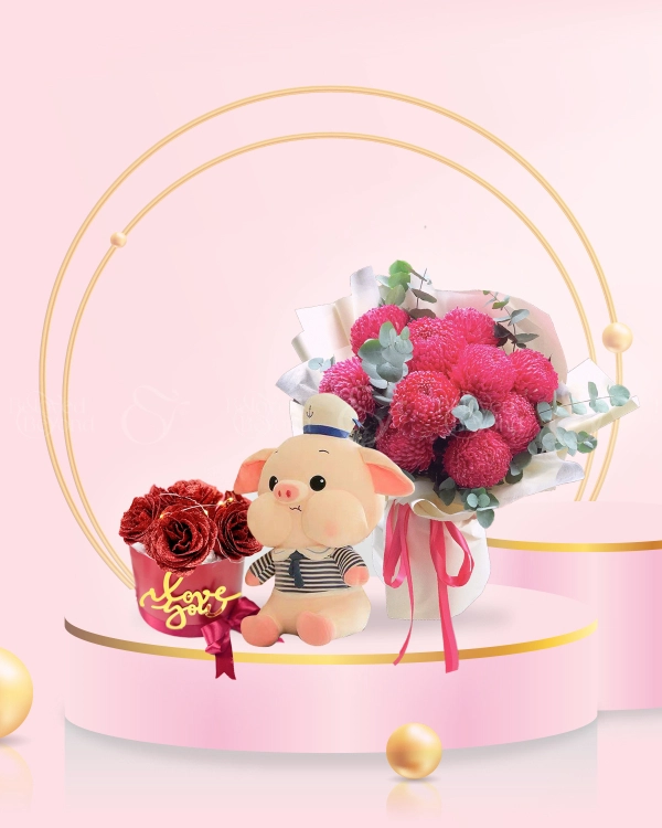 Forever 14 - Combo Hoa Bánh Gấu - belovedbeyond.com