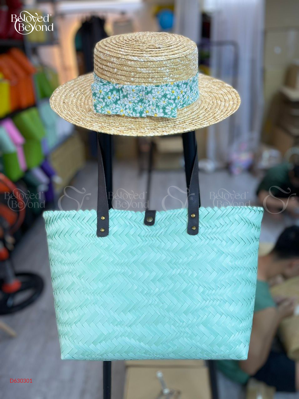 Túi Đan Handmade Quai Da - Size Lớn - belovedbeyond.com