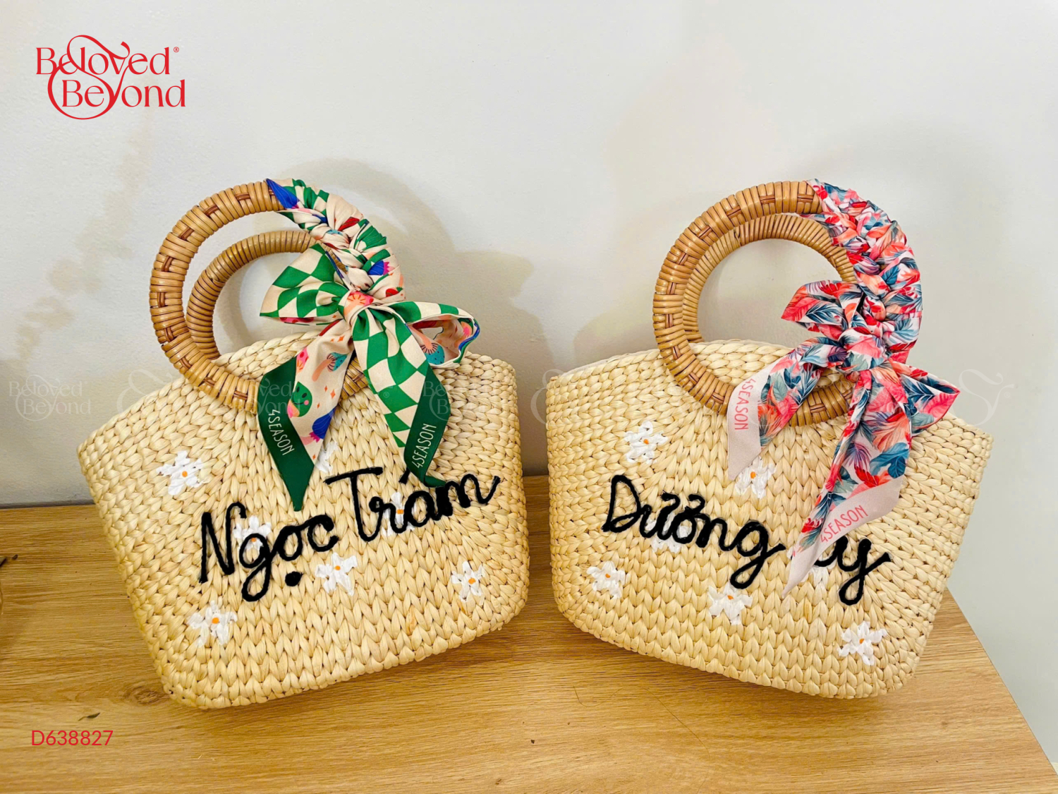 Túi Mộc Cúc Lục Bình Lụa Là 4Season (Có Khăn) - belovedbeyond.com