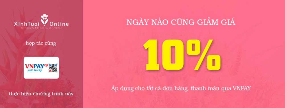 Ngày nào mua hoa cũng được giảm giá 10%