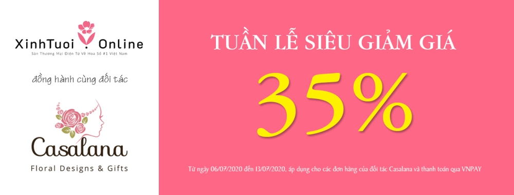 Tuần lễ siêu ưu đãi tại Xinh Tươi Online, giảm giá lên đến 35%