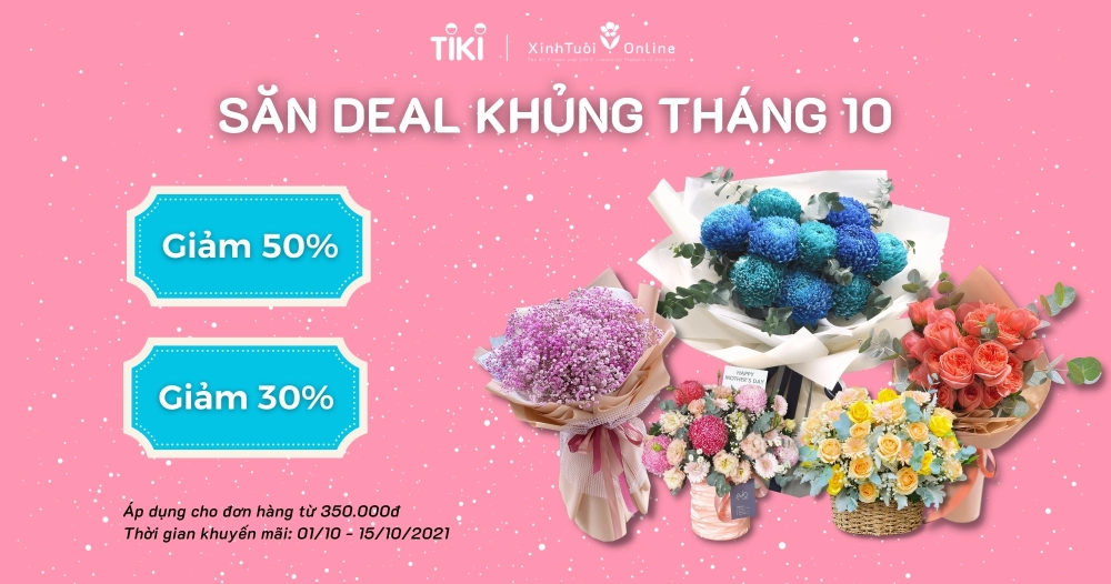 XINH TƯƠI ONLINE X TIKI | SĂN DEAL KHỦNG THÁNG 10