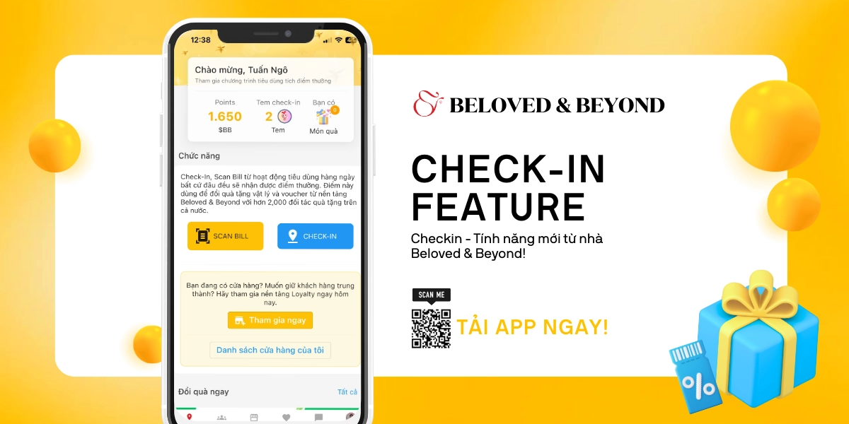 😘 Khám phá kho báu quà tặng với tính năng Check-in mới trên Beloved & Beyond