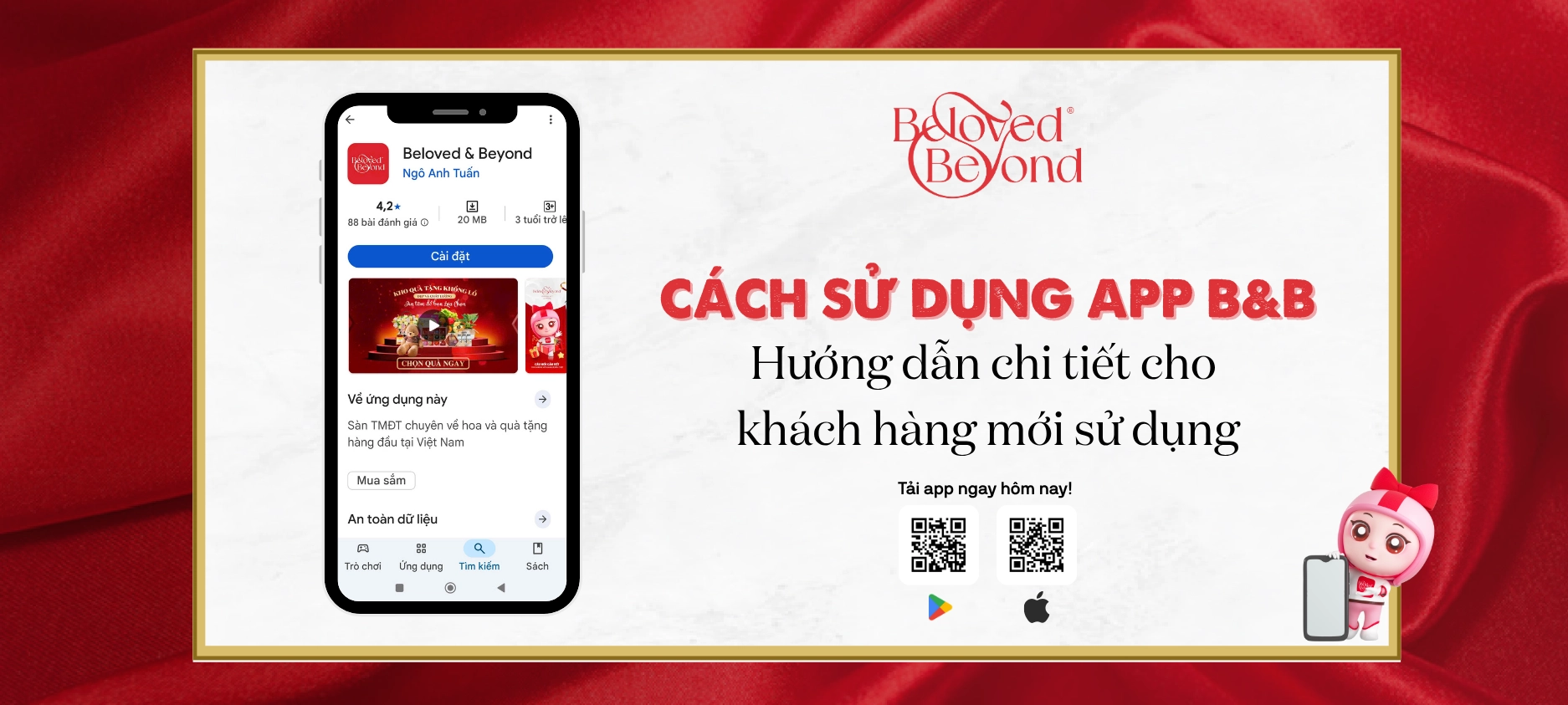 HƯỚNG DẪN SỬ DỤNG APP B&B CHI TIẾT CHO KHÁCH HÀNG