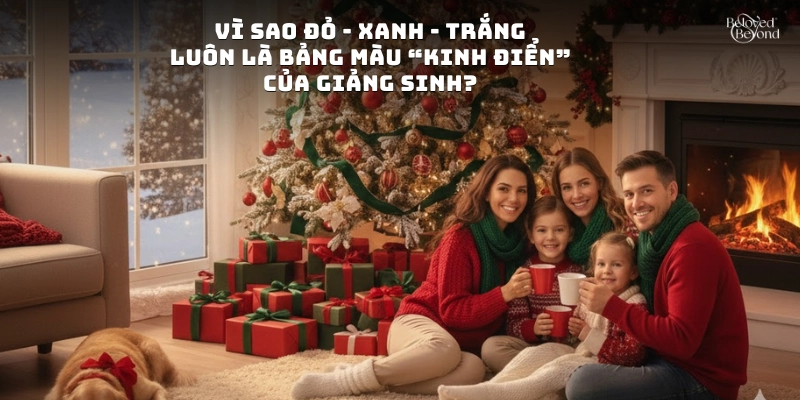 VÌ SAO ĐỎ - XANH - TRẮNG LUÔN LÀ BẢNG MÀU “KINH ĐIỂN” CỦA GIẢNG SINH?