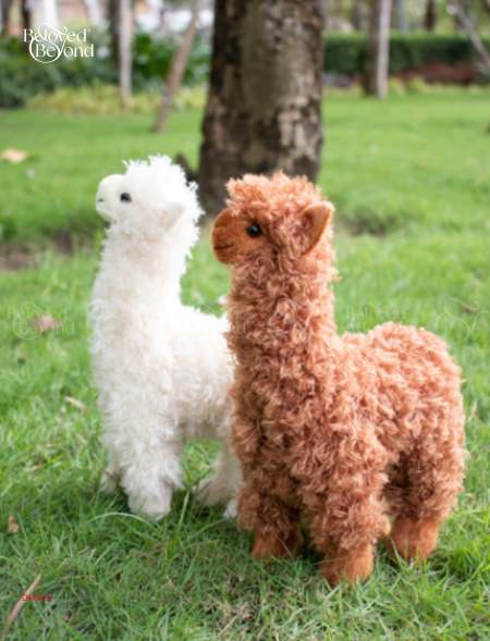 Lạc Đà Alpaca - 8 Inches - Kem/ Nâu - belovedbeyond.com