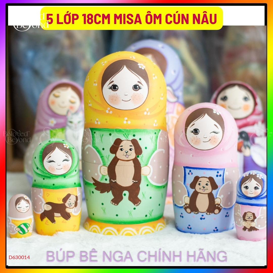 Bộ Búp Bê Nga Matryohska 5 Lớp 18Cm 