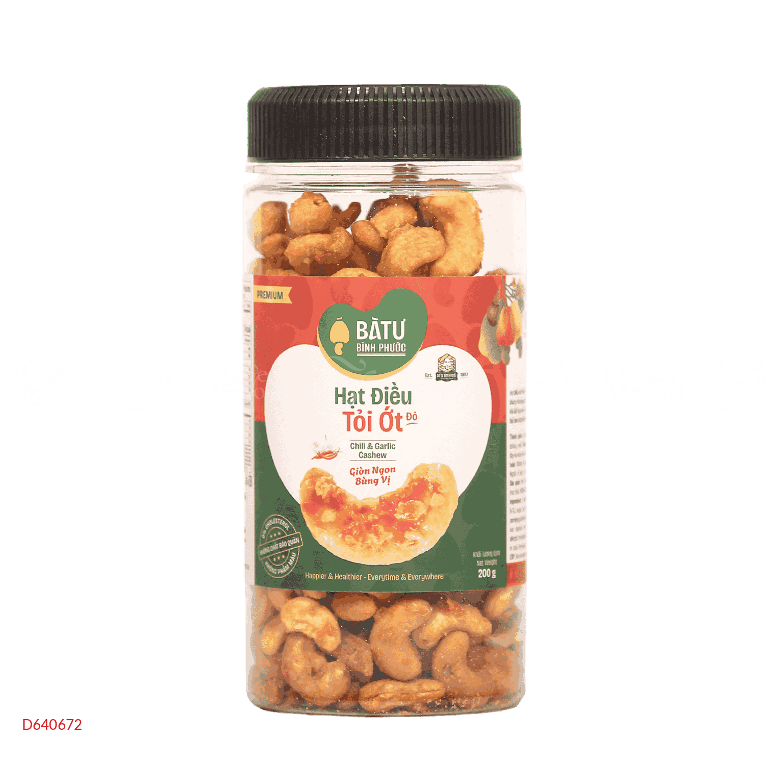 Hạt Điều Tỏi Ớt Đỏ Bà Tư Hộp Cao 200G - belovedbeyond.com