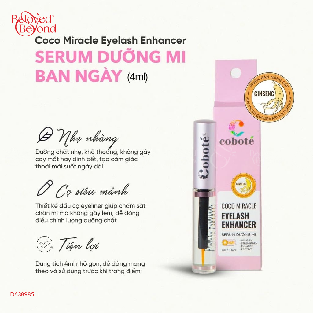 Serum Dưỡng Dài Mi 4Ml (Ban Ngày) - Coco Miracle - belovedbeyond.com