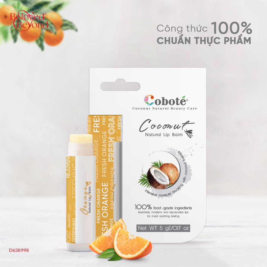 Son Dưỡng Không Màu - Natural Lip Balm Hương Cam - belovedbeyond.com