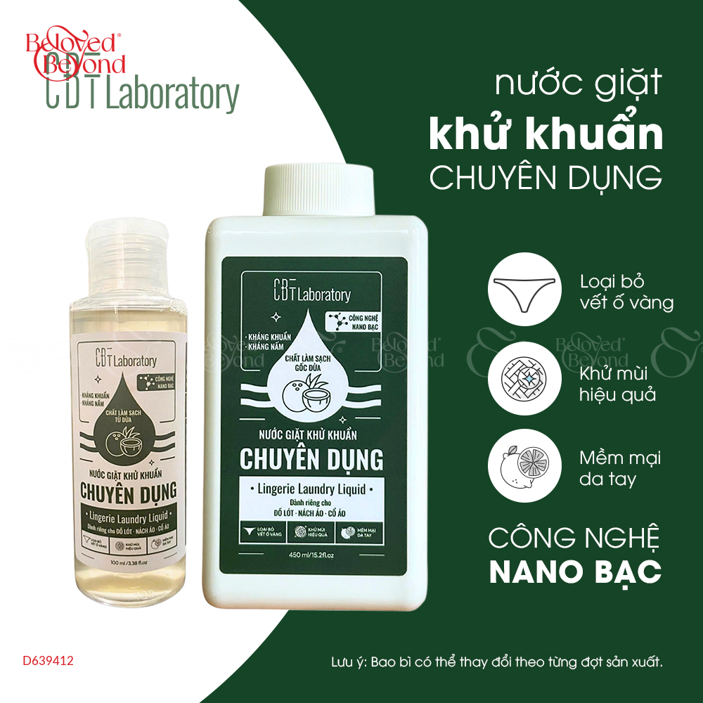 Nước Giặt Khử Khuẩn Chuyên Dụng - Minisize (100Ml) - belovedbeyond.com