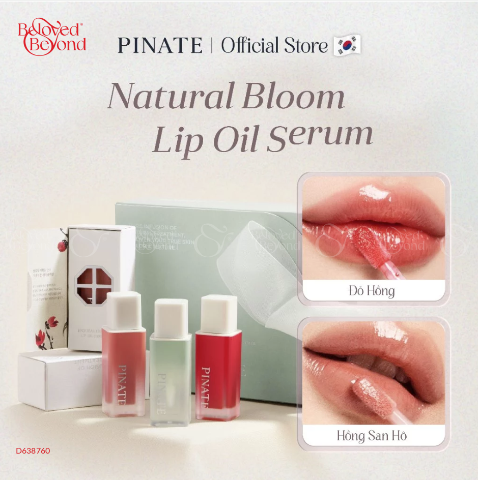 Son Dưỡng Pinate Natural Bloom Lip Oil Serum - belovedbeyond.com