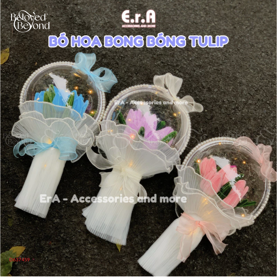 [Tự Làm - Làm Sẵn] Bó Hoa Tulip Kẽm Nhung Handmade - belovedbeyond.com