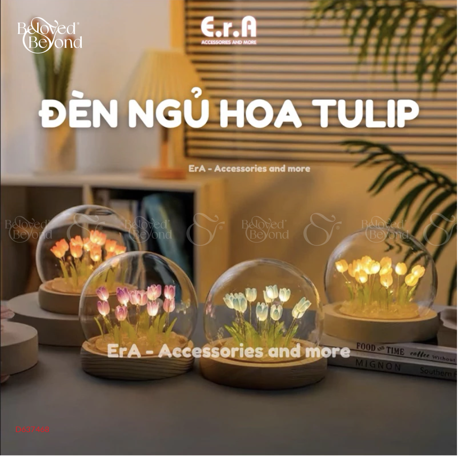 Đèn Hoa Tulip Tròn Handmade, Đèn Hoa Tuylip - belovedbeyond.com