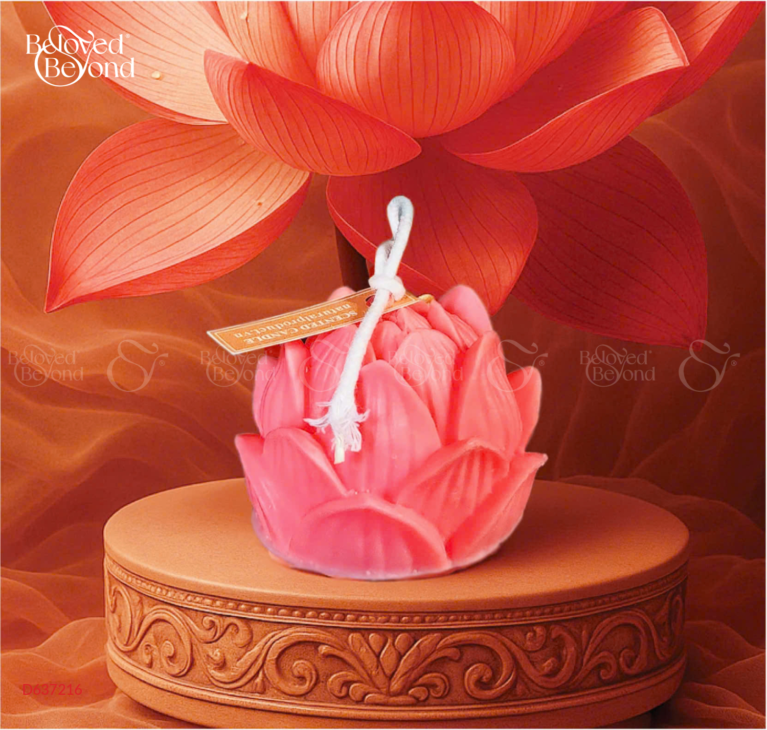 Nến Thơm Hoa Sen Hồng Ecolife - belovedbeyond.com