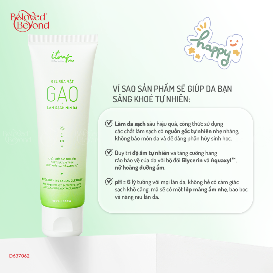 Gel Rửa Mặt Gạo Làm Sạch Mịn Da 30Ml - belovedbeyond.com