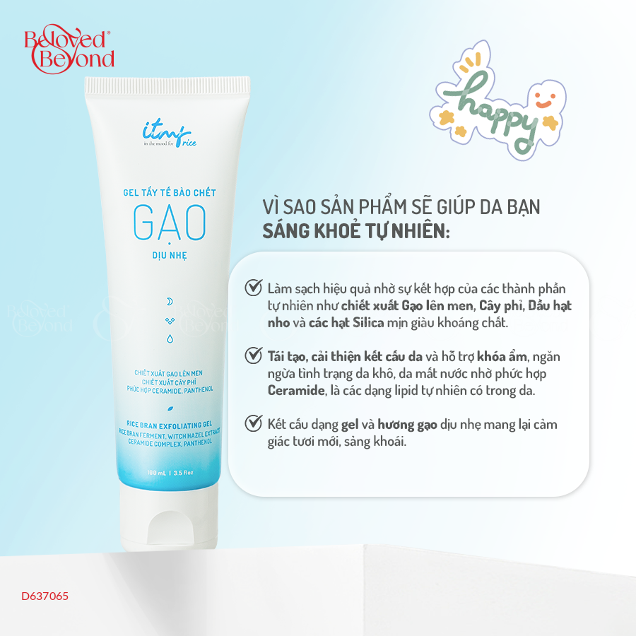 Gel Tẩy Tế Bào Chết Gạo Dịu Nhẹ - Thuần Dưỡng Gạo - belovedbeyond.com