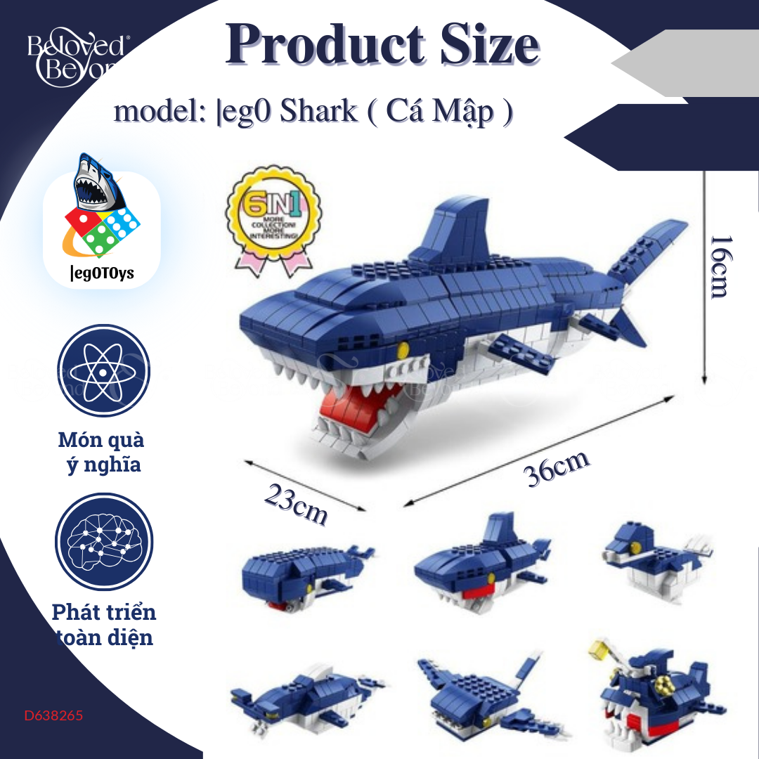 Lego Cá Mập Đại Dương - belovedbeyond.com