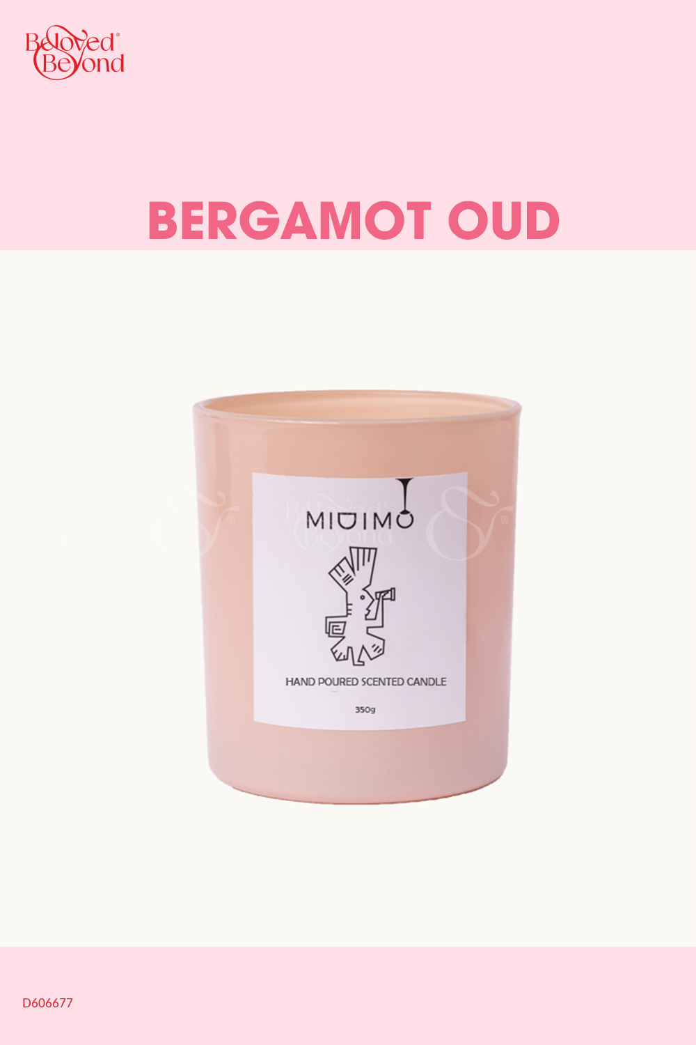 Nến Midimo 300G Hồng - Bergamot Oud - belovedbeyond.com
