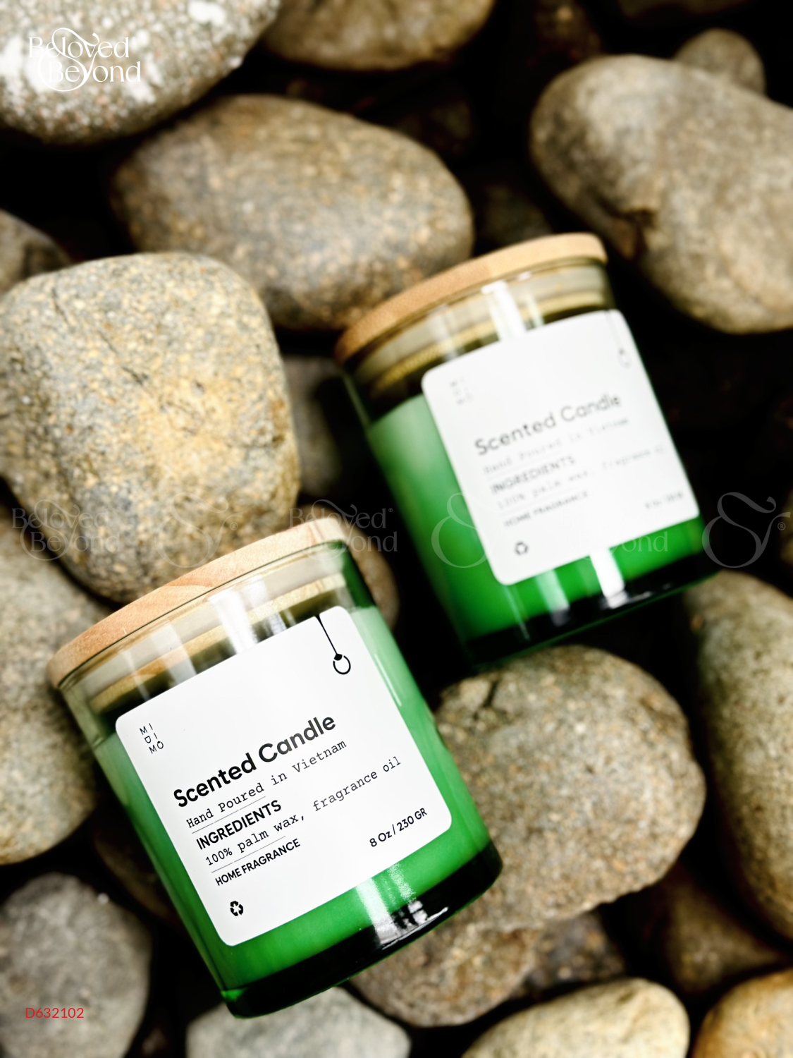 Nến Thủy Tinh Ombre Xanh Lá 230G - Rose Rituals - belovedbeyond.com